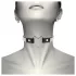 Coquette - colier choker cu inimi și strasuri - negru