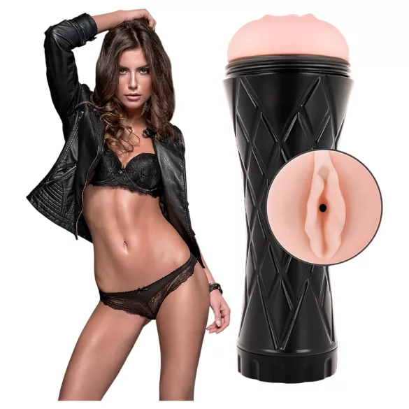 JamyJob - vagin realist cu husă - negru/natur