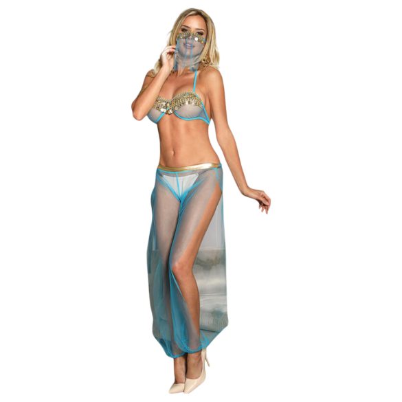Subblime - Costum sexy transparent stil indian - albastru