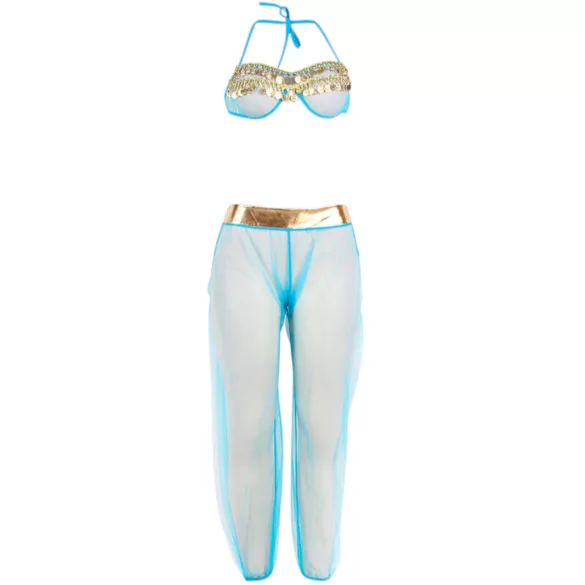 Subblime - Costum sexy de femeie din harem cu voal (albastru) - L/XL