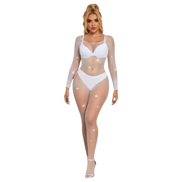 Subblime 952396 - salopetă strălucitoare cu strasuri - (alb) - S-L