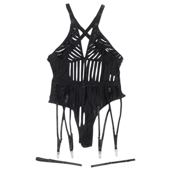 Subblime 954147 - body sexy cu dungi - negru