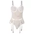 Subblime 954291 - body sexy cu lanțuri - transparent, alb (L-XL)
