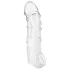 Addicted Toys - mânecă penis cu inel testicular - 27 cm - transparent