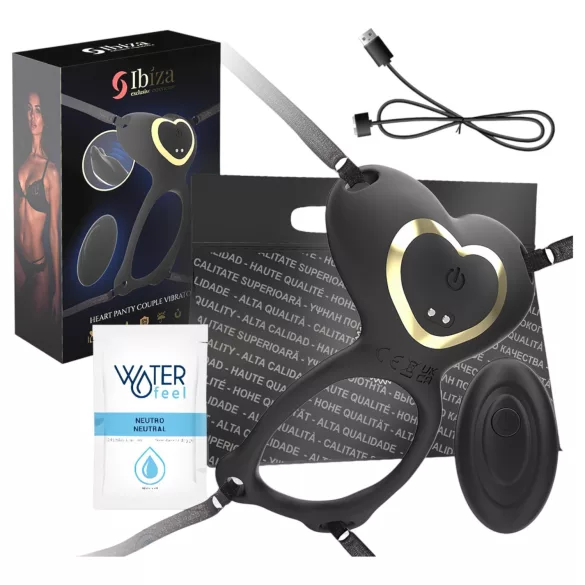 IBIZA - vibrator cu curea pentru clitoris - negru