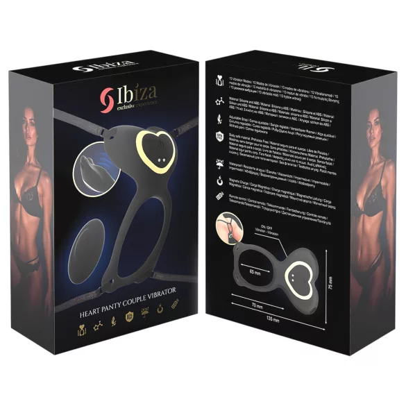 IBIZA - vibrator cu curea pentru clitoris - negru