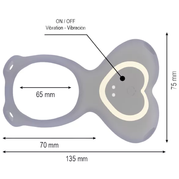 IBIZA - vibrator cu curea pentru clitoris - negru