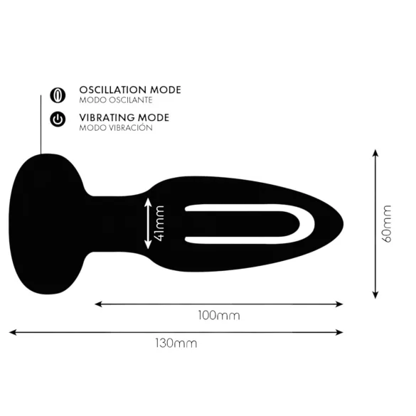 Addicted Toys - vibrator anal cu limbă mișcătoare - negru