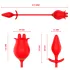 Intense Melanie - Vibrator 2 în 1 cu limbă rotativă - stimulare clitoris - roșu