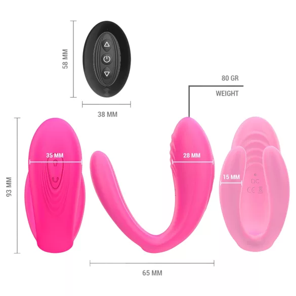 Intense Julia - Vibrator pentru punctul G și clitoris - roz
