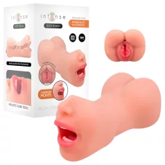   Intense Deep Touch Riley - masturbator realist gură și vagin - culoare naturală