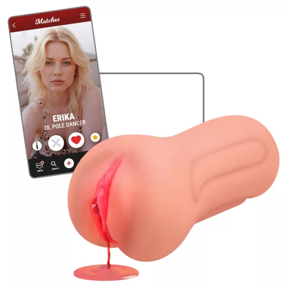 Intense First Time Erica - vagină artificială de virgină, realistă (culoare naturală)