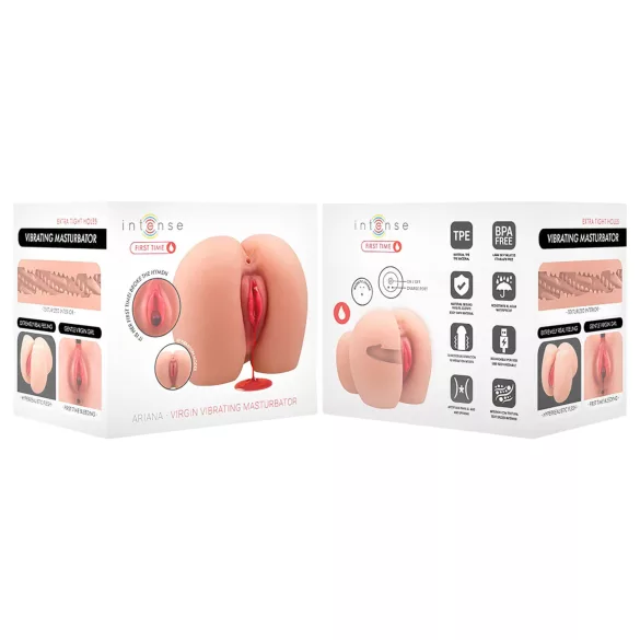 First Time Ariana - masturbator realist pentru virgine, cu vibrații (culoare naturală)