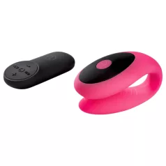 Virgite - vibrator pentru cuplu cu telecomandă (negru-roz)