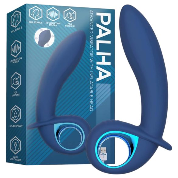INTOYOU Palha - vibrator gonflabil reîncărcabil (albastru)
