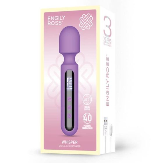 Engily Ross Whisper - vibrator cu masaj digital, cu acumulator (violet)