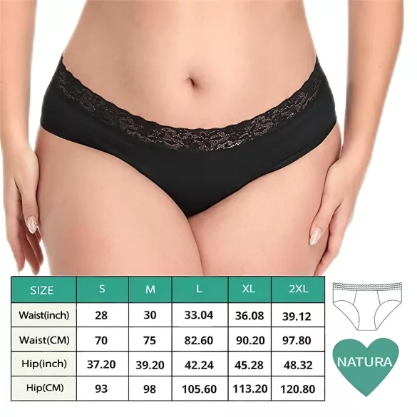 Adalet Natura Super - chiloți menstruali - negru - M