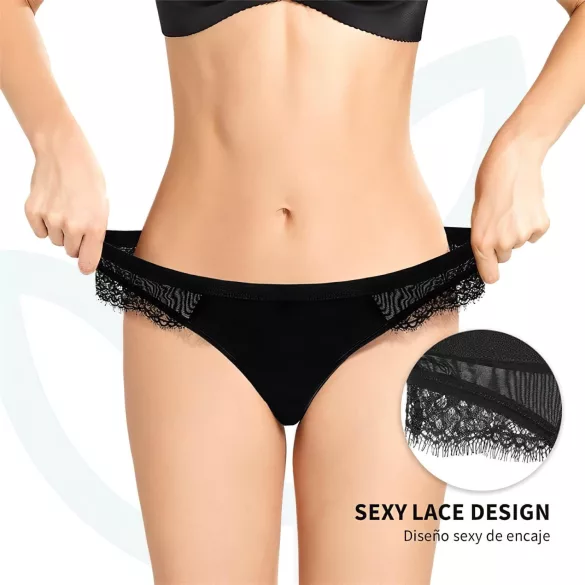 Adalet Flora - chiloți menstruali - absorbant normal - negru - M