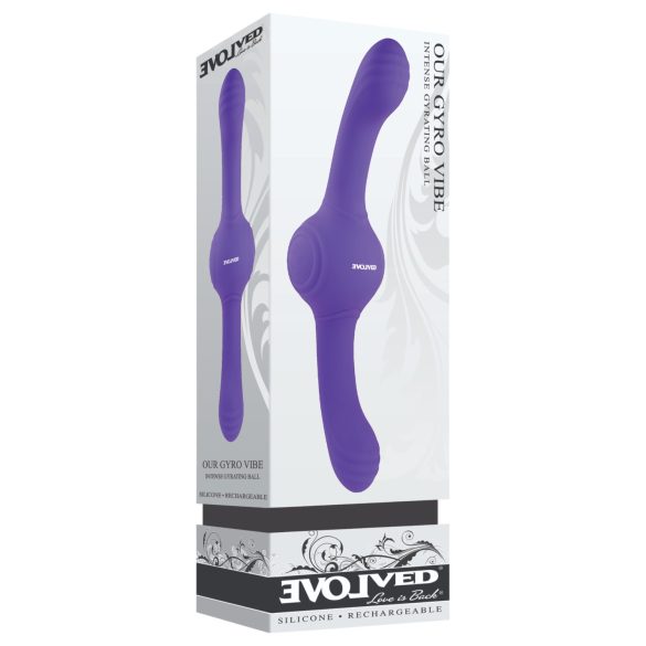 Evolved - vibrator dublu cu vibrații intense, reîncărcabil - mov