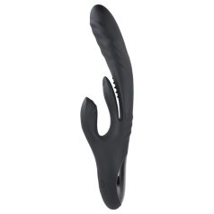   Playboy Rapid Rabbit - vibrator pentru punctul G cu braț clitoridian - negru