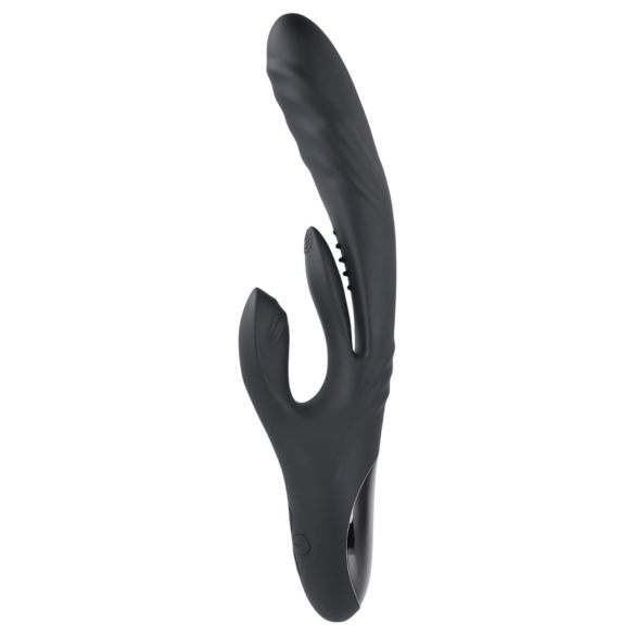 Playboy Rapid Rabbit - vibrator pentru punctul G cu braț clitoridian - negru