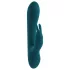 Playboy Rabbit - vibrator turcoaz, cu braț clitoridian, reîncărcabil, rezistent la apă.