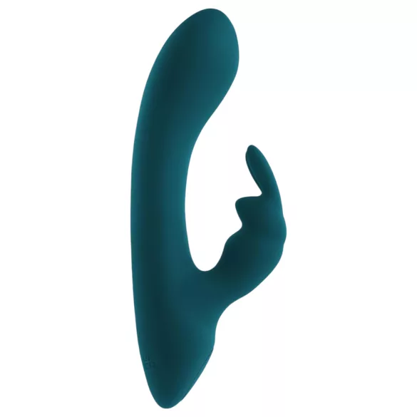 Playboy Rabbit - vibrator turcoaz, cu braț clitoridian, reîncărcabil, rezistent la apă.