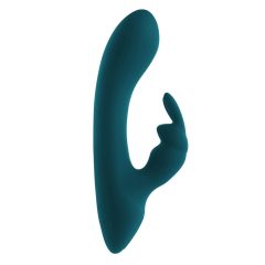   Playboy Rabbit - Vibrator impermeabil cu clitoris, cu baterie (turcoaz)