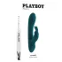 Playboy Rabbit - vibrator turcoaz, cu braț clitoridian, reîncărcabil, rezistent la apă.