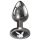 Playboy Tux - buton anal mic (argintiu)