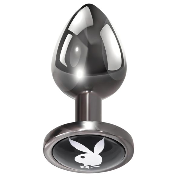 Playboy Tux - buton anal mic (argintiu)