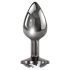Playboy Tux - buton anal mic (argintiu)