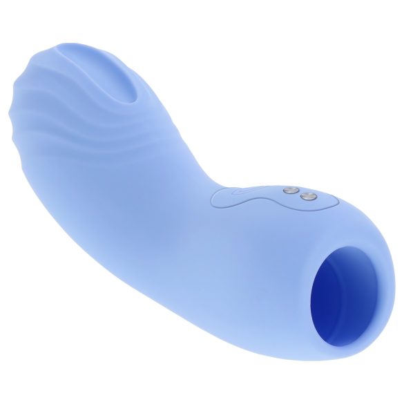 Evoluat - vibrator texturat pentru degete (albastru)