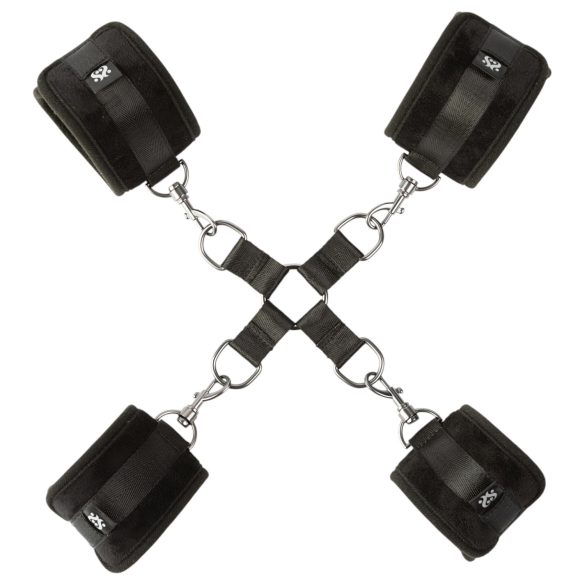 Sei Mio - set cătușe pentru glezne și încheieturi - negru