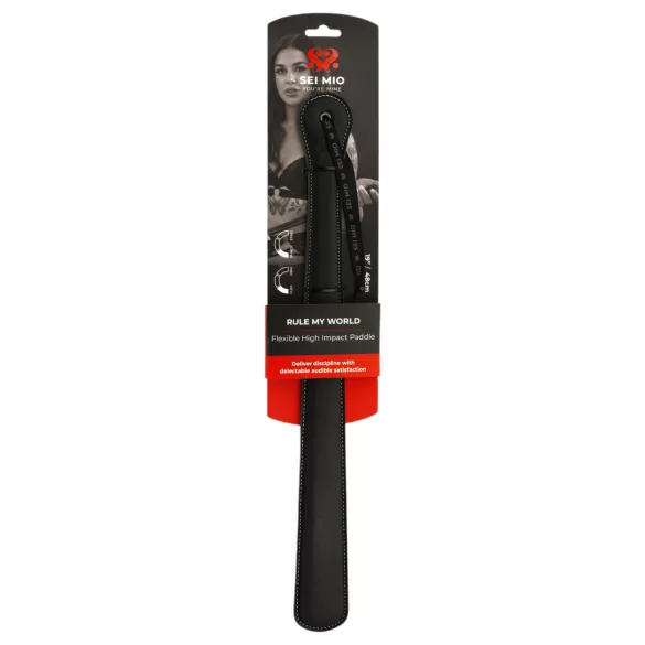 Sei Mio - paletă lungă pentru spanking - piele neagră