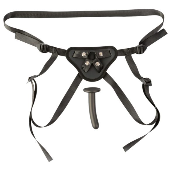 Sei Mio - dildo cu ham pentru strap-on - 12,5 cm - negru