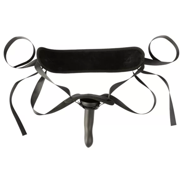Sei Mio - dildo cu ham pentru strap-on - 15 cm - negru