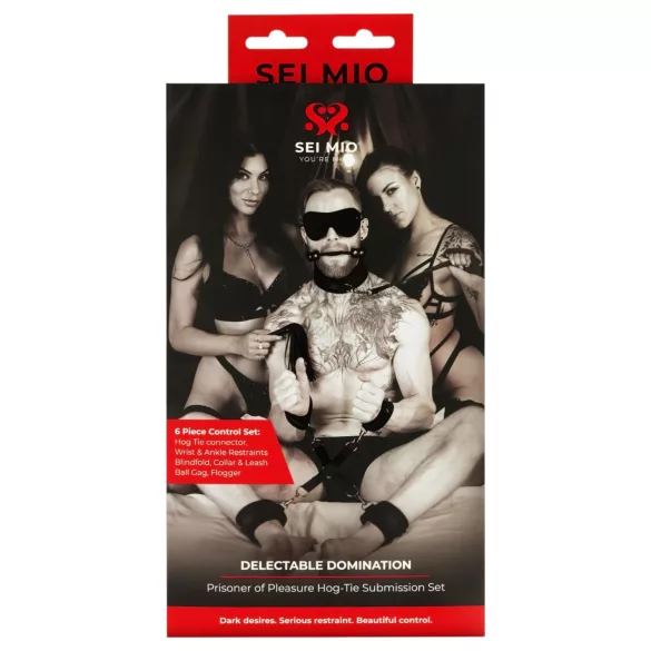 Sei Mio - set bondage 6 piese - negru