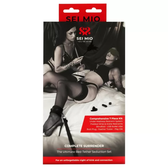 Sei Mio - set bondage pentru pat - negru