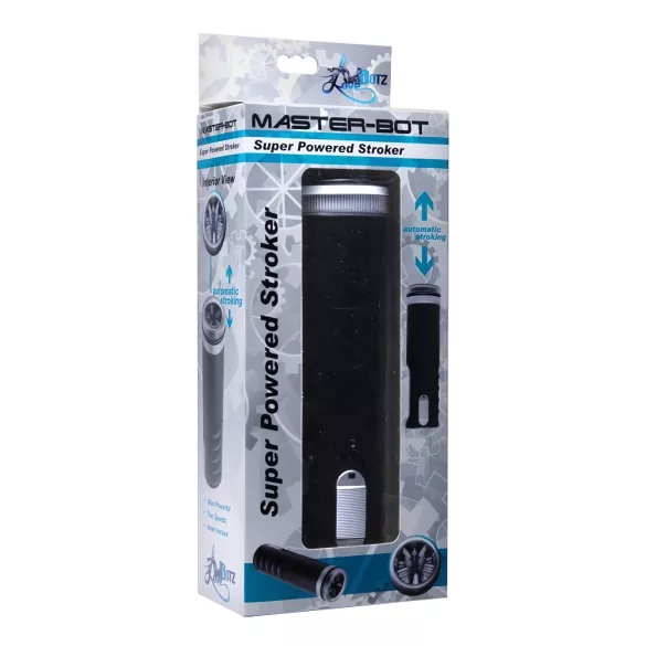 Master-Bot - Masturbator cu mișcare sus-jos și peri moi (negru)