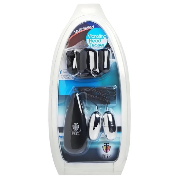 Trinity - Vibrator cu două capete (negru-argintiu)