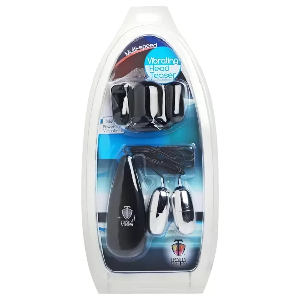 Trinity - vibratoare pentru gland cu 2 bile - silicon negru-argintiu