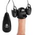 Trinity - Vibrator cu două capete (negru-argintiu)
