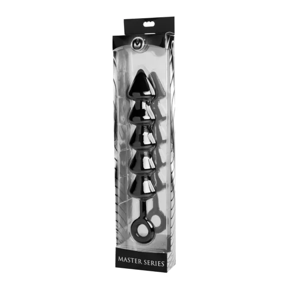 XR Brands - Spades - dildo anal cu mărgele (negru)