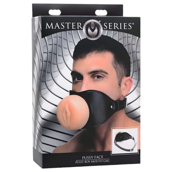 Master Series Pussy Face - Mască pentru gură (natur)