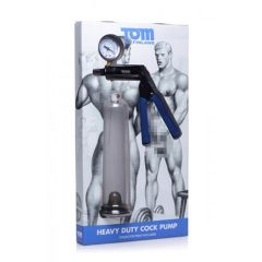   Pompa pentru penis Tom Heavy Duty - extra puternică, cu mâner de metal (transparentă)