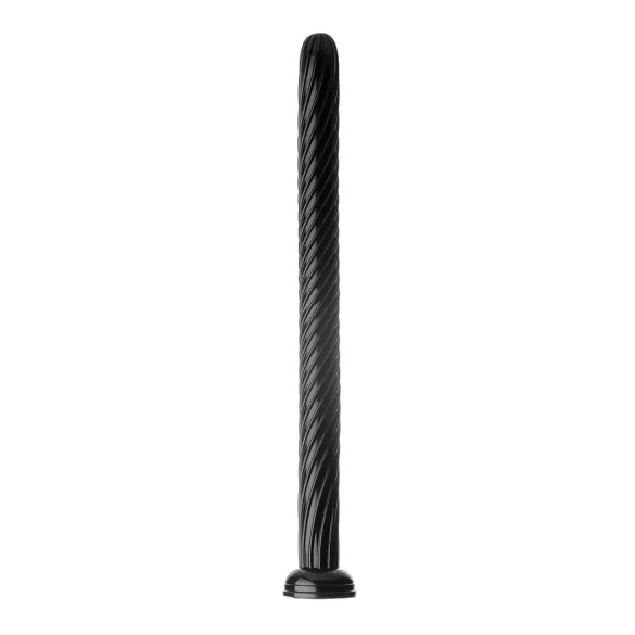 Hosed Spiral Anal Snake 19 - dildo anal cu ventuză - spirală - negru
