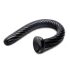 Șarpele anal spiral 19 - dildo ventuză (negru)