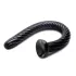 Hosed Spiral Anal Snake 19 - dildo anal cu ventuză - spirală - negru