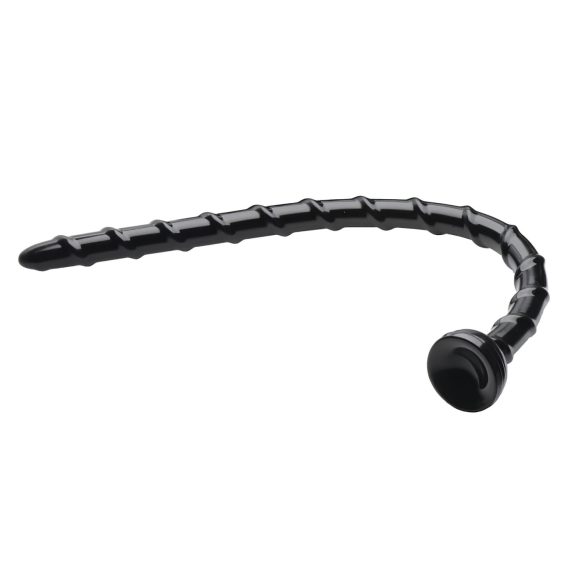 Hosed Swirl - Dildo anal subțire tip șarpe 18 cm - negru